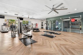 Expansive renovated fitness center